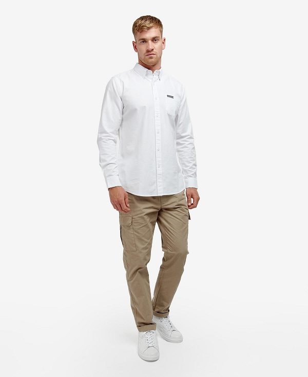 Barbour Kinetic Tailored Long-sleeved Shirt Classic White | BABO87645