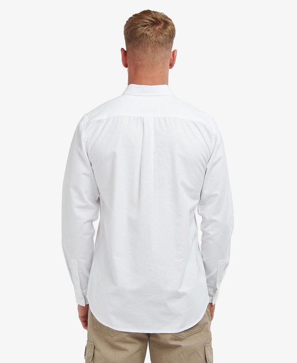 Barbour Kinetic Tailored Long-sleeved Shirt Classic White | BABO87645