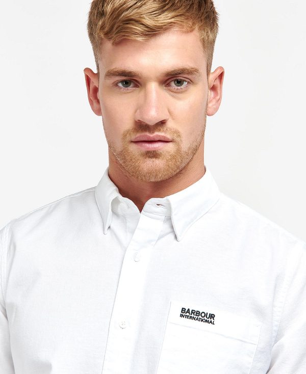 Barbour Kinetic Tailored Long-sleeved Shirt Classic White | BABO87645