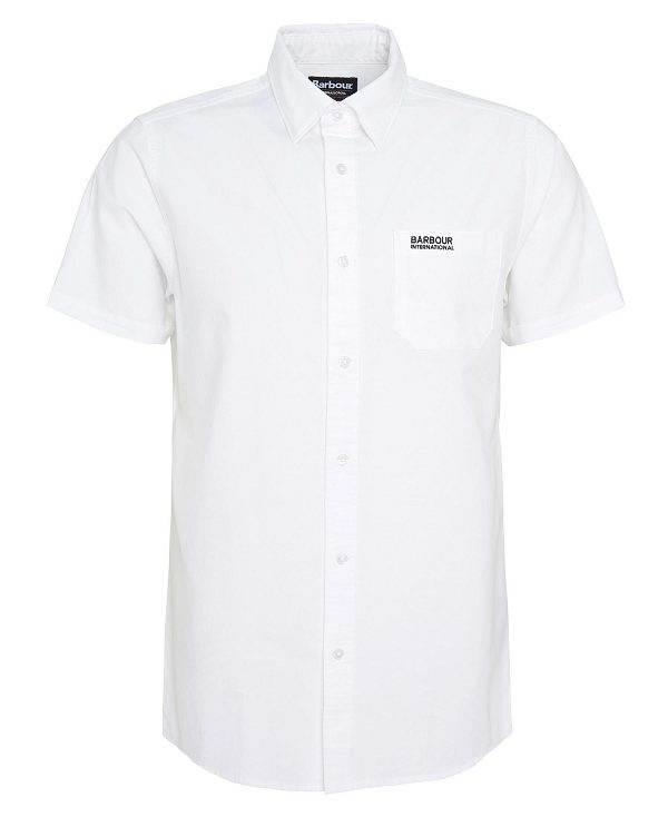 Barbour Kinetic Tailored Short-sleeved Shirt Classic White | BABO87710