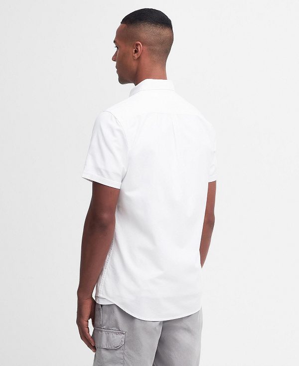 Barbour Kinetic Tailored Short-sleeved Shirt Classic White | BABO87710