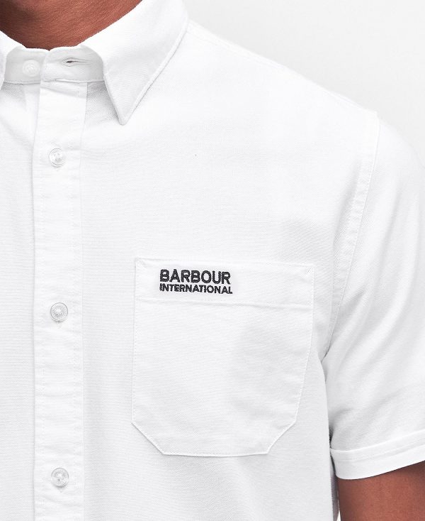 Barbour Kinetic Tailored Short-sleeved Shirt Classic White | BABO87710