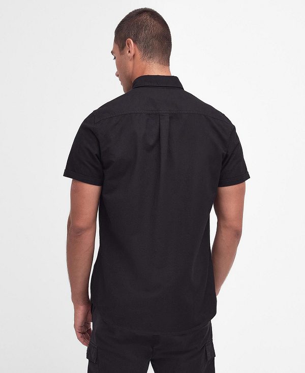 Barbour Kinetic Tailored Short-sleeved Shirt Black | BABO87752