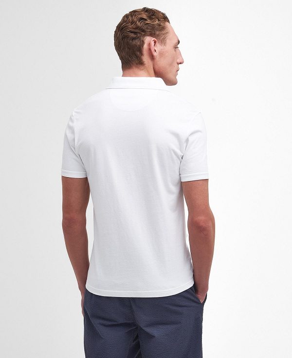 Barbour Kirkhill Short-sleeved Polo Shirt Classic White | BABO88195