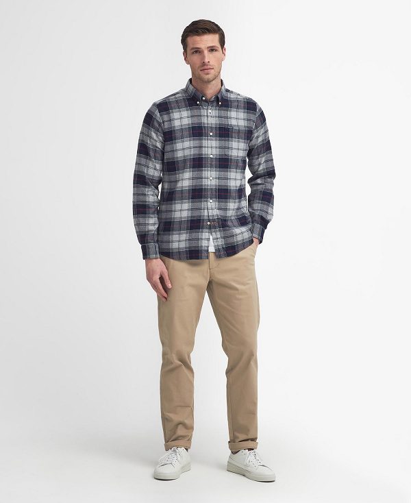 Barbour Kyeloch Tailored Long-sleeved Shirt Blue | BABO87820