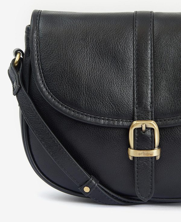 Barbour Laire Medium Saddle Bag Classic Black | BABO89955