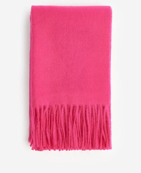 Barbour Lambswool Woven Scarf Blush Pink | BABO90114