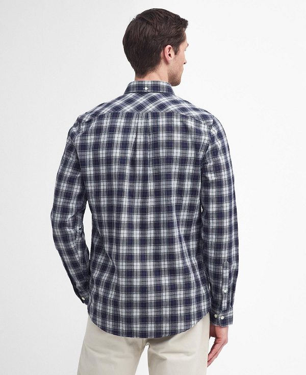 Barbour Lanark Tailored Long-sleeved Shirt Blue | BABO87821