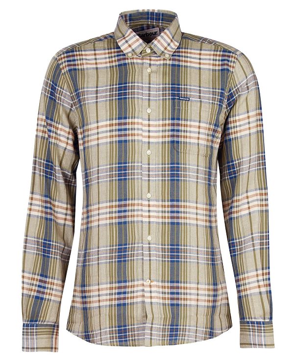 Barbour Laneskin Tailored Shirt Mid Blue | BABO87595