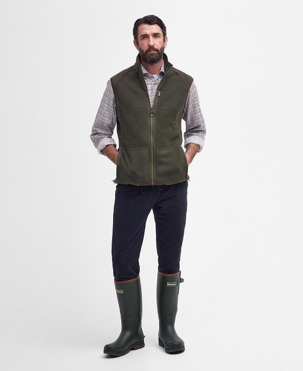 Barbour Langdale Fleece Gilet Olive | BABO88701