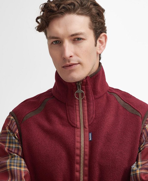 Barbour Langdale Fleece Gilet Red | BABO88732