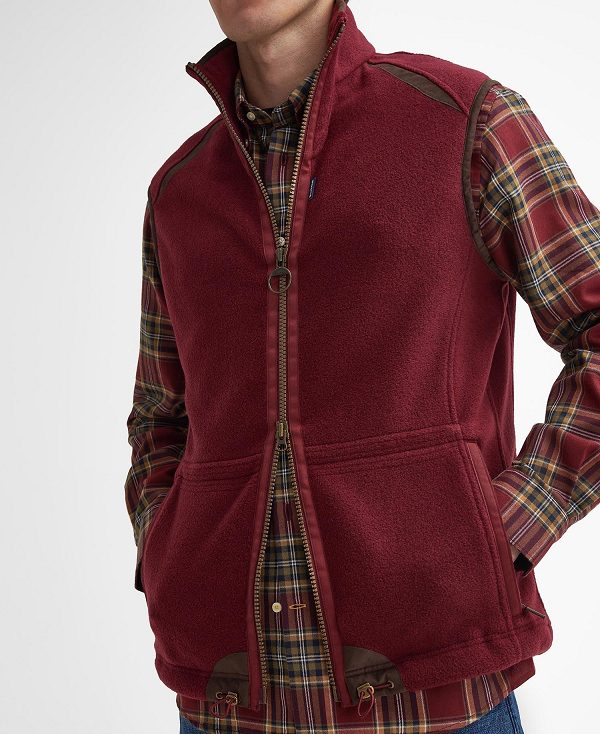 Barbour Langdale Fleece Gilet Red | BABO88732