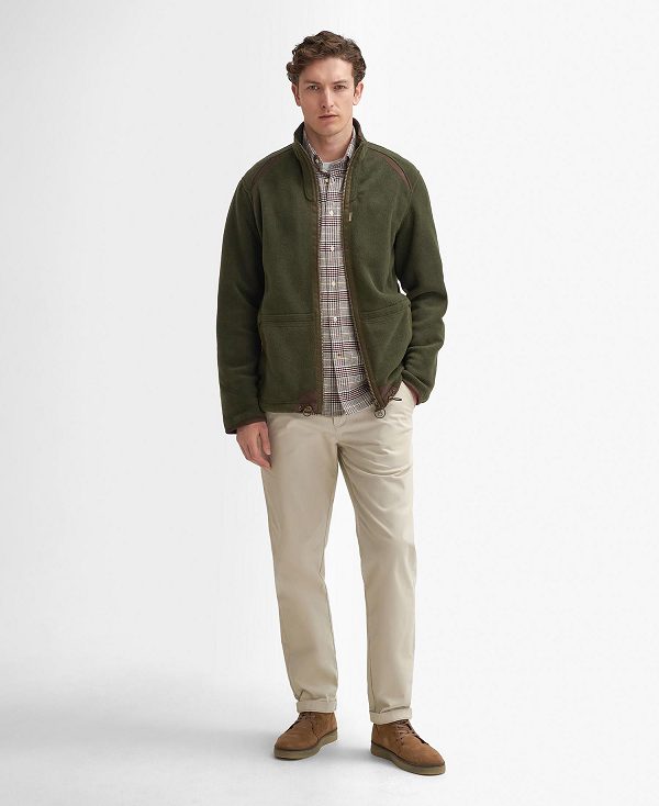 Barbour Langdale Fleece Jacket Green | BABO88712