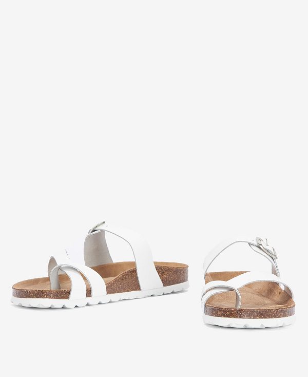 Barbour Langton Sandals Classic White | BABO89904