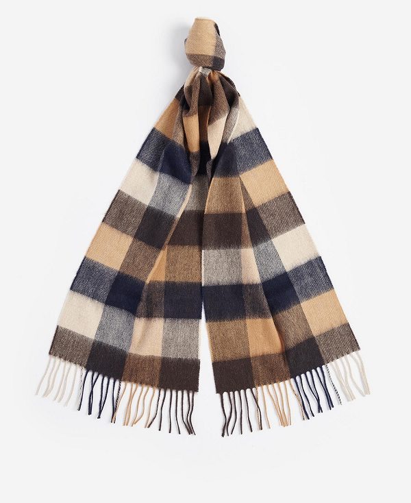 Barbour Large Tattersall Scarf Autumn Dress | BABO89085