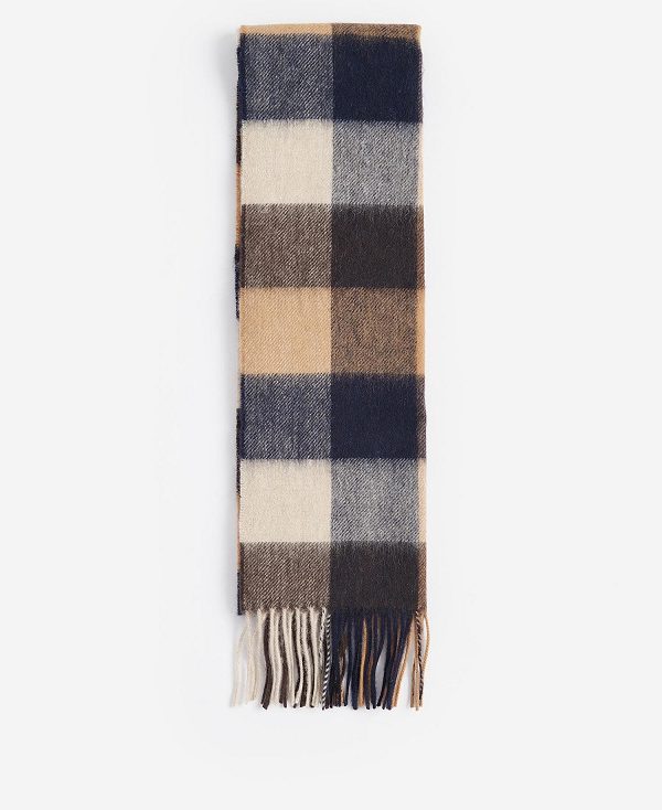 Barbour Large Tattersall Scarf Autumn Dress | BABO89085