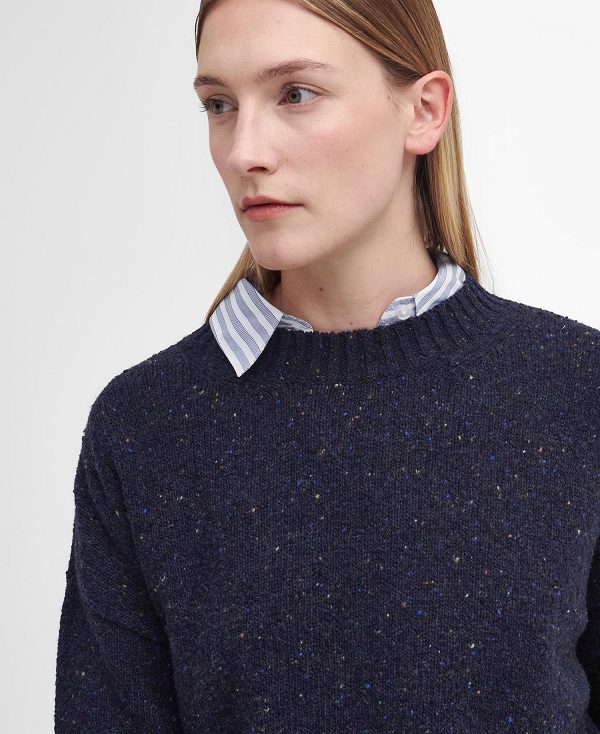 Barbour Lavensdale Crew Neck Jumper Classic Navy | BABO89704