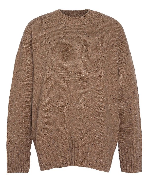 Barbour Lavensdale Crew Neck Jumper Honey | BABO89723