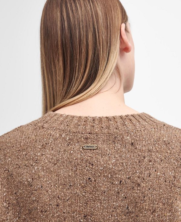 Barbour Lavensdale Crew Neck Jumper Honey | BABO89723