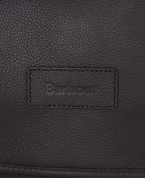 Barbour Leather Briefcase Chocolate | BABO88935