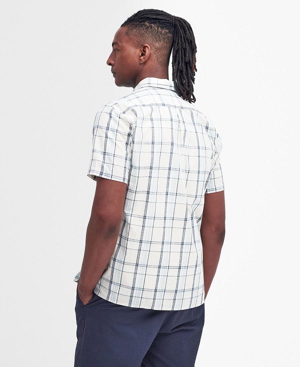 Barbour Lerwick Regular Short-sleeved Shirt Stone | BABO87772