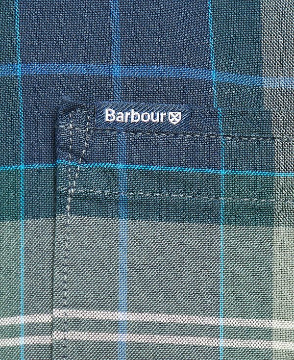 Barbour Lewis Tailored Long-sleeved Shirt Berwick Blue Tartan | BABO87608