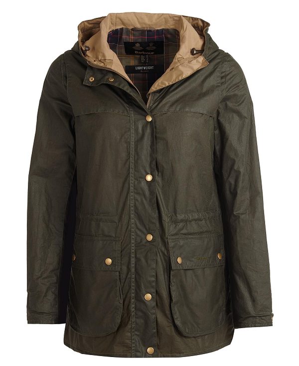 Barbour Lightweight Durham Waxed Jacket Archive Olive | BABO89196