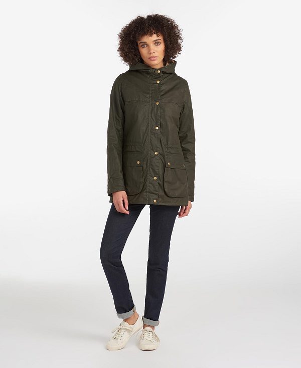 Barbour Lightweight Durham Waxed Jacket Archive Olive | BABO89196