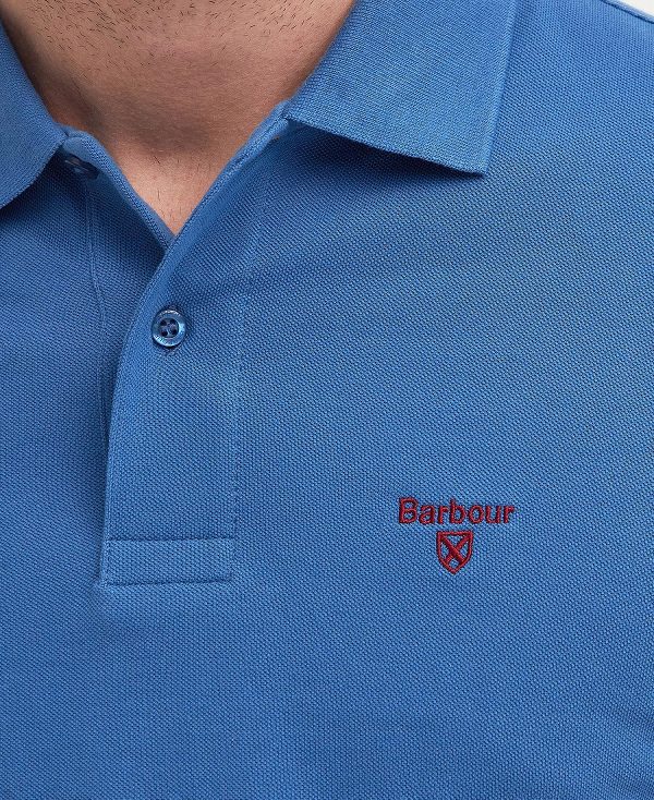 Barbour Lightweight Sports Polo Shirt Blue | BABO88099