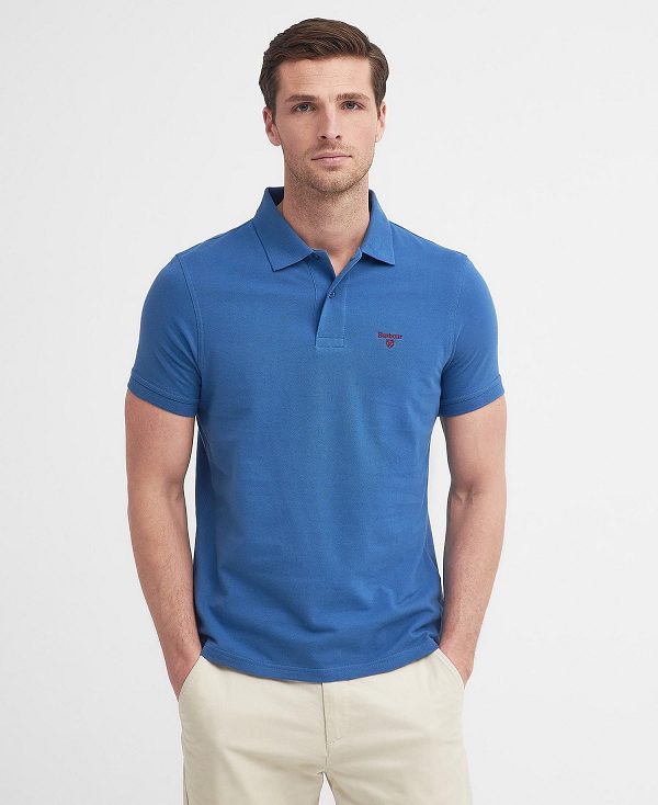 Barbour Lightweight Sports Polo Shirt Blue | BABO88099