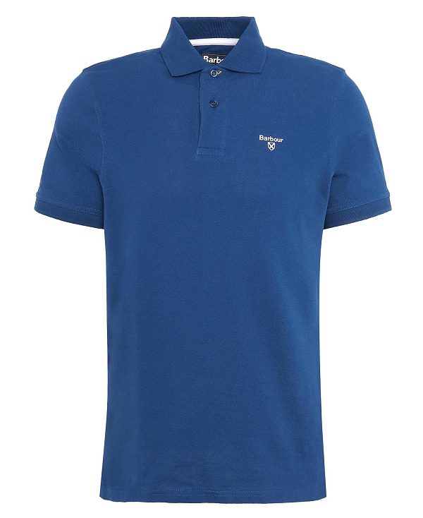 Barbour Lightweight Sports Polo Shirt Blue | BABO88101