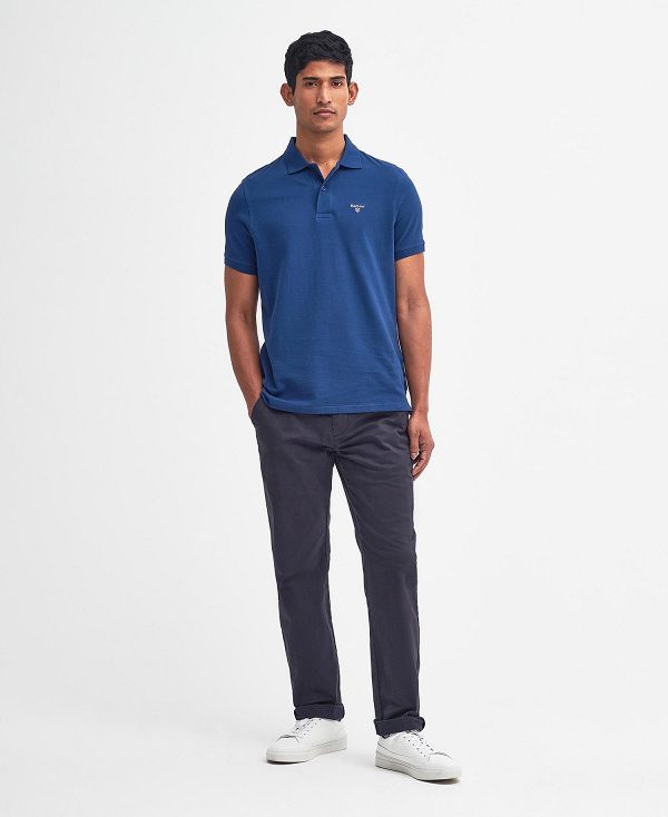 Barbour Lightweight Sports Polo Shirt Blue | BABO88101