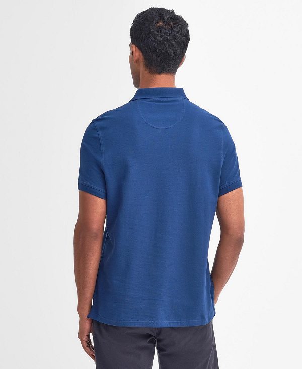 Barbour Lightweight Sports Polo Shirt Blue | BABO88101