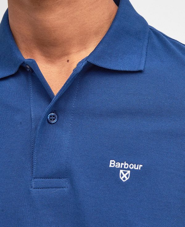 Barbour Lightweight Sports Polo Shirt Blue | BABO88101