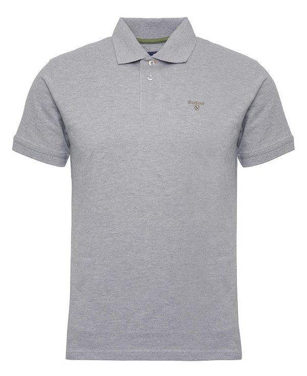 Barbour Lightweight Sports Polo Shirt Grey | BABO88213