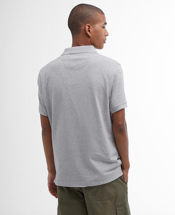 Barbour Lightweight Sports Polo Shirt Grey | BABO88213