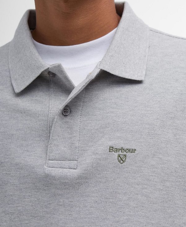 Barbour Lightweight Sports Polo Shirt Grey | BABO88213