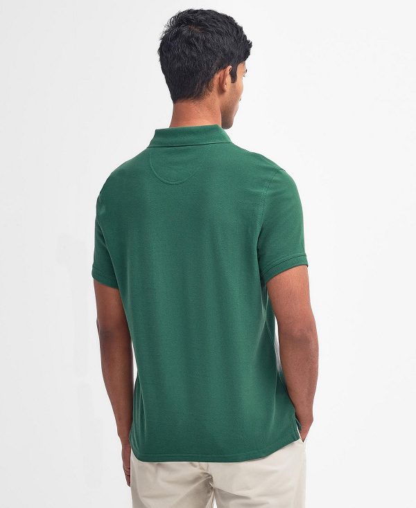 Barbour Lightweight Sports Polo Shirt Green | BABO88093