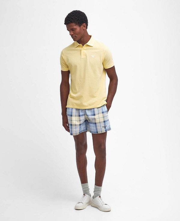 Barbour Lightweight Sports Polo Shirt Lemon | BABO88105