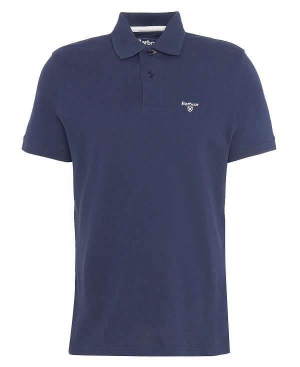 Barbour Lightweight Sports Polo Shirt Navy | BABO88182