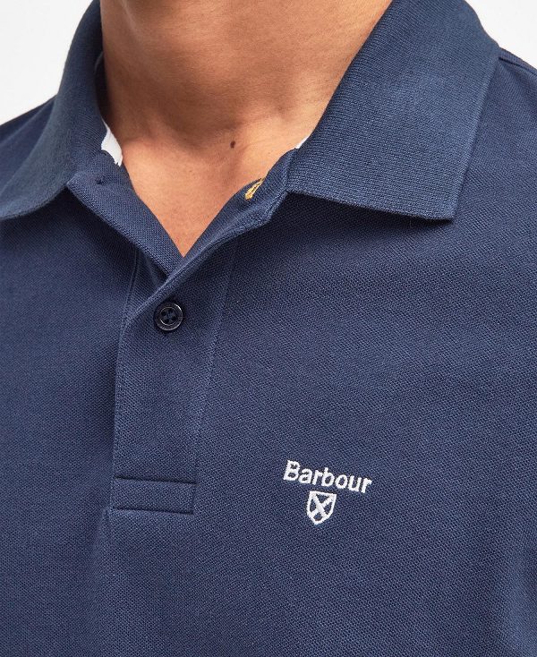 Barbour Lightweight Sports Polo Shirt Navy | BABO88182