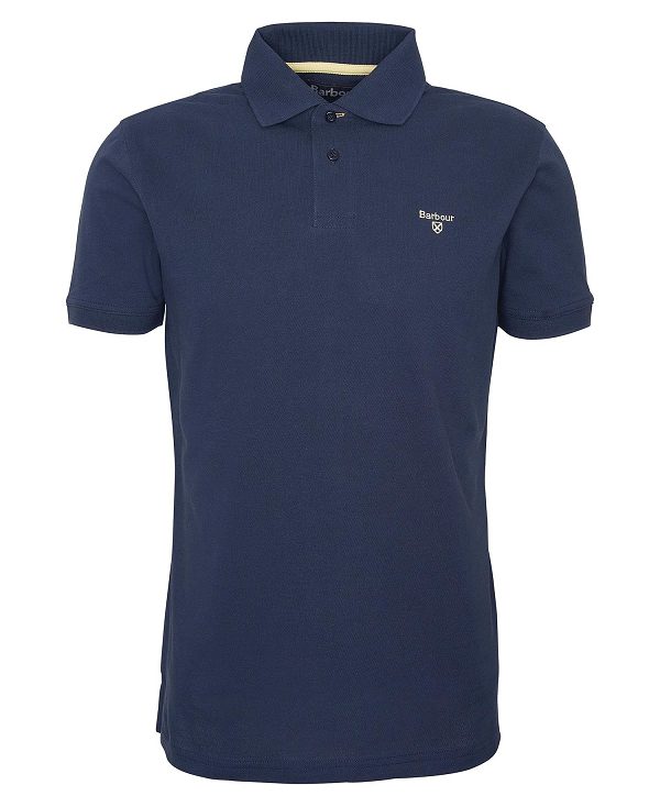 Barbour Lightweight Sports Polo Shirt Navy | BABO88206