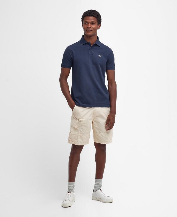 Barbour Lightweight Sports Polo Shirt Navy | BABO88206