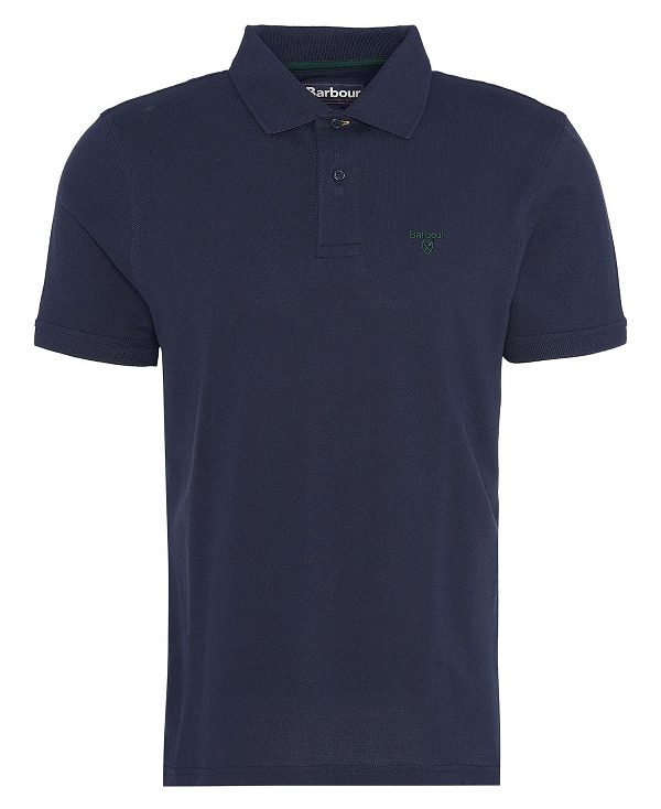 Barbour Lightweight Sports Polo Shirt Navy | BABO88234