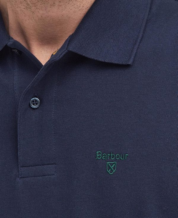 Barbour Lightweight Sports Polo Shirt Navy | BABO88234