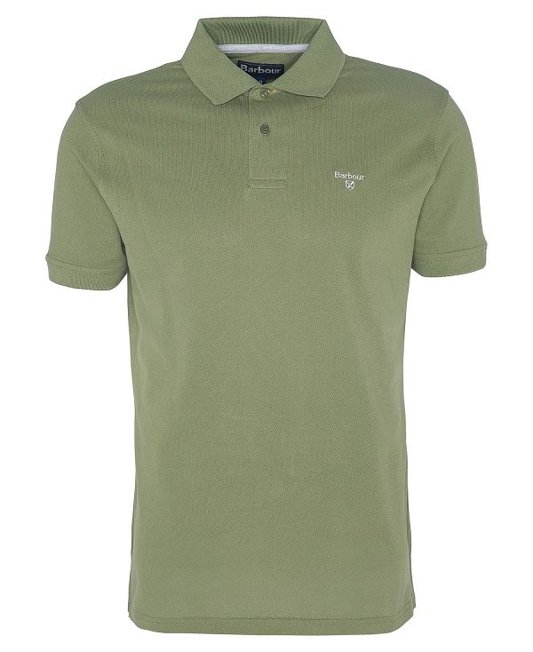 Barbour Lightweight Sports Polo Shirt Olive | BABO88108