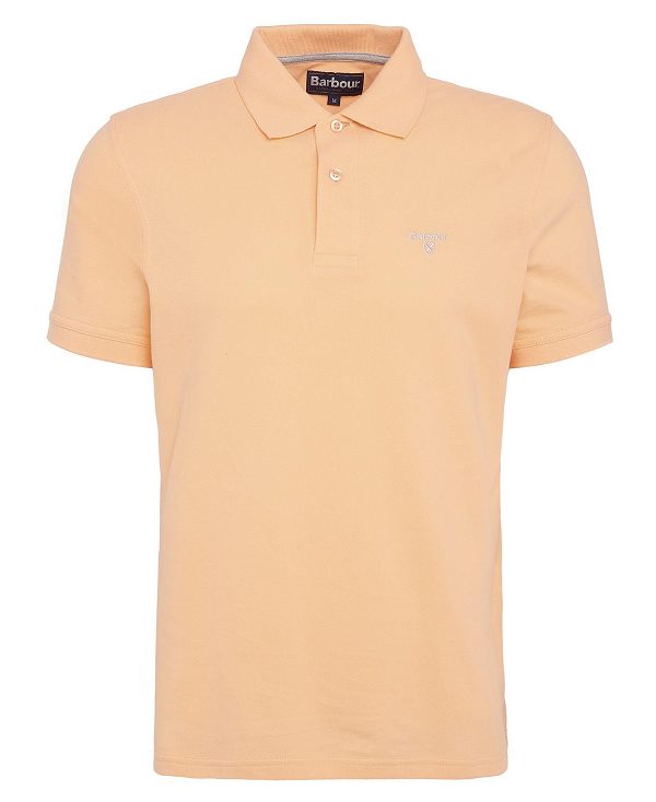 Barbour Lightweight Sports Polo Shirt Orange | BABO88098