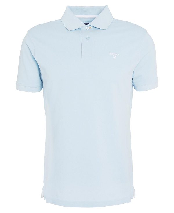 Barbour Lightweight Sports Polo Shirt Sky | BABO88200