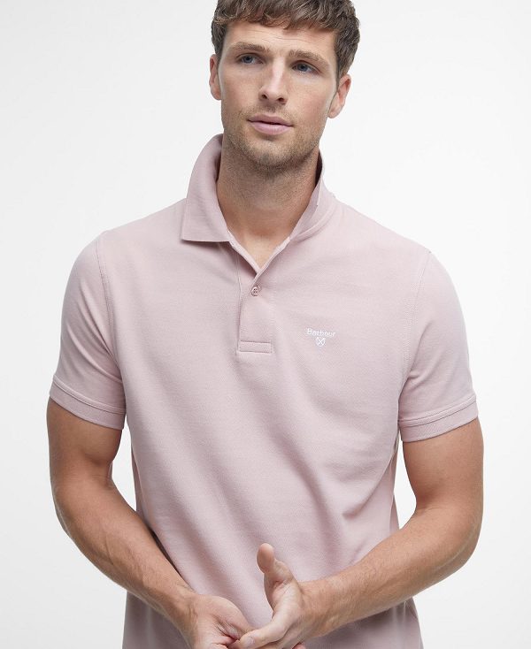 Barbour Lightweight Sports Short-sleeved Polo Shirt Pink Quartz | BABO88211