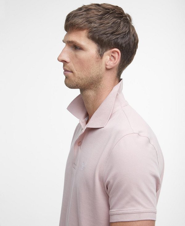 Barbour Lightweight Sports Short-sleeved Polo Shirt Pink Quartz | BABO88211